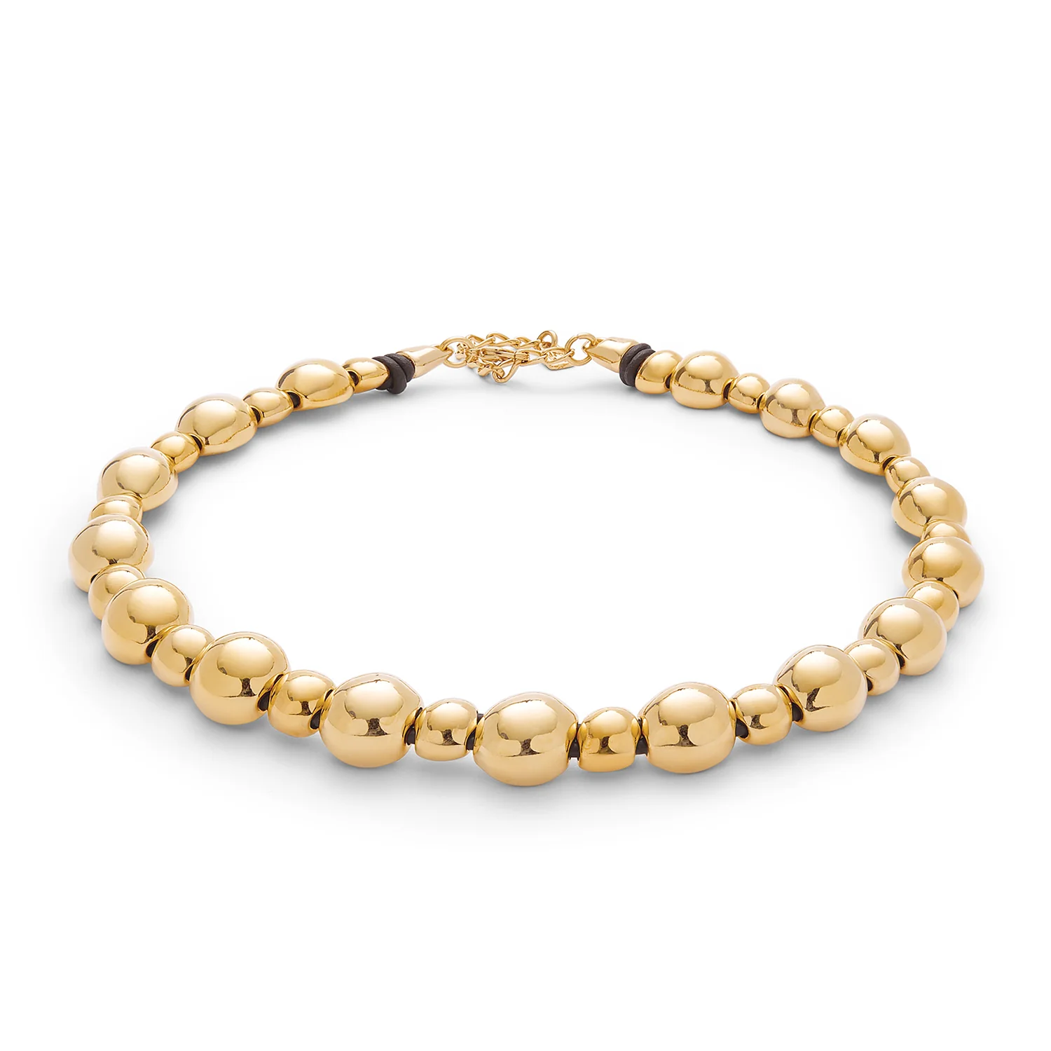 SER INTREPIDA MEDIUM SPHERE GOLD NECKLACE - Image 3