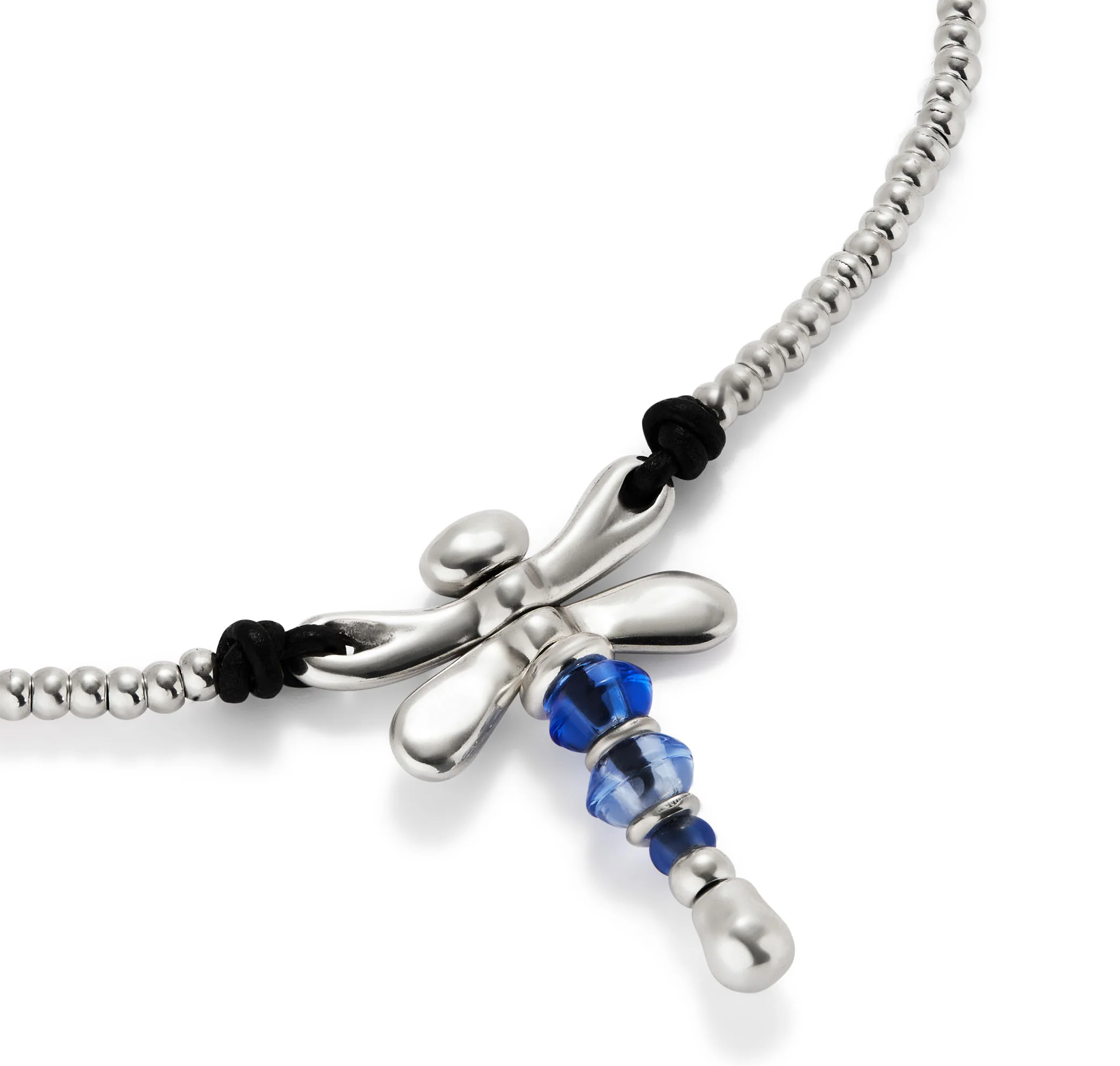 SER REBELDE CRYSTAL DRAGONFLY SILVER NECKLACE - Image 4