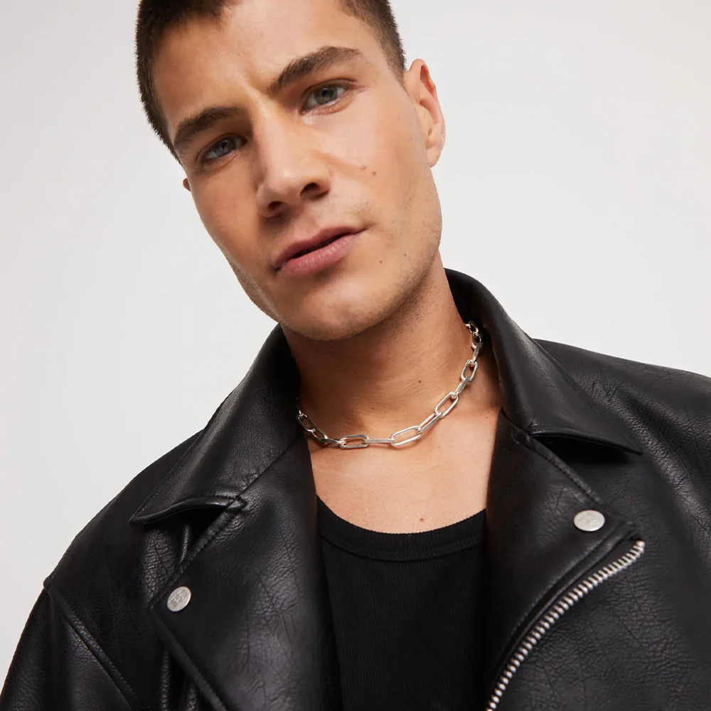 SER VALIENTE CHAIN LINK SILVER NECKLACE - Image 5